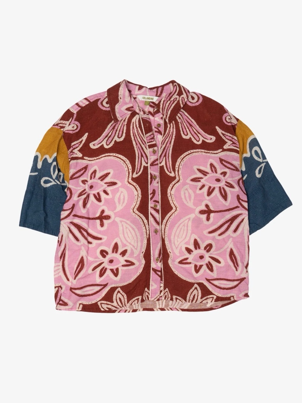 ANTHROPOLOGIE CELADINE TROPICAL BUTTON UP SHIRT